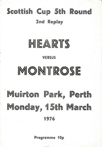 Football Programme>HEARTS v MONTROSE Mar 1976 - Picture 1 of 1