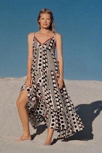 ANTHROPOLOGIE X VERB PALLAVI SINGHEE Sz 4 VINEYARD PENELOPE TIERED MAXI DRESS - Picture 1 of 2