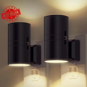 Night Light 2-Pack Dusk to Dawn Sensor Plug-in Soft White 3000K - Picture 1 of 8