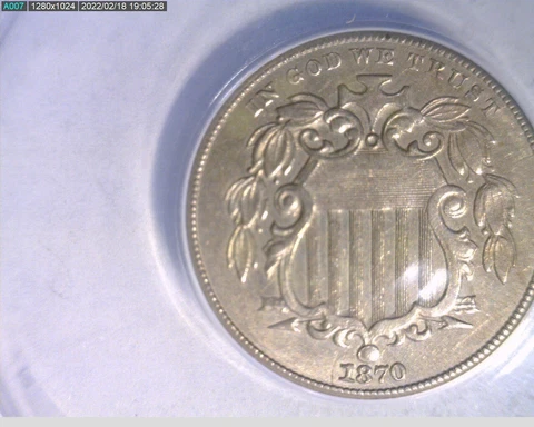 1870 shield nickel (4-375 4m3) Cover