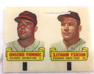 1966 Topps Rub Offs Mickey Mantle Yankees Johnny Orsino Orioles - Picture 1 of 2
