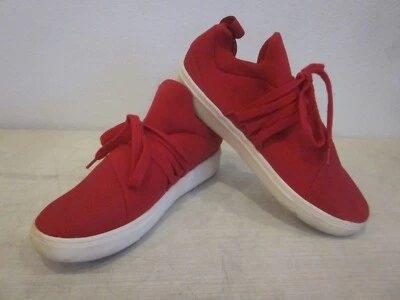 Steve Madden Lancer Red & White Lace Up Sneakers Women's Size 8 M - Image 1 of 4