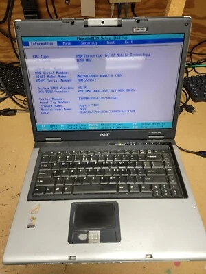 Notebook Acer Aspire 5100 - PEÇAS OU REPAROS - Imagem 1 de 4
