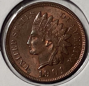 1901 Indian Head Cent - Picture 1 of 2