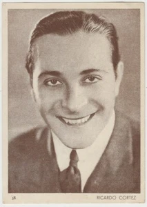 Ricardo Cortez 1930s Aguila Large Paper Stock Trading Card #38 Film Star - Picture 1 of 2