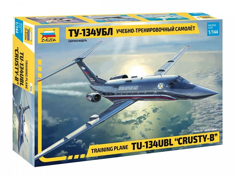 Zvezda 1/144 Tu134 UBL Crusty-b Training Aircraft Zve7036