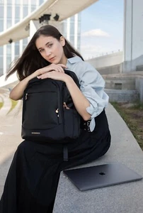 LIGHT FLIGHT Travel Laptop Backpack for 17.3" laptop, Anti Theft College Bookbag - Picture 1 of 8