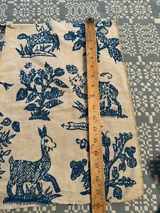 2pieces Vtg.teal Tone Fabric Pieces 