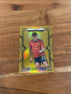 Pedri 2022-23 Panini Obsidian FIFA Soccer Gold Flood /10 SSP NRMT+ Spain Barca!! - Picture 1 of 2
