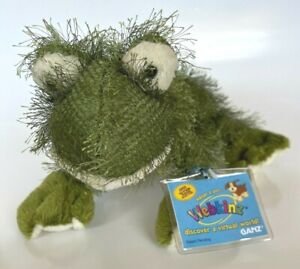 NEW RETIRED Webkinz GANZ the Green Frog Plush, HM001, with Unused Sealed Code