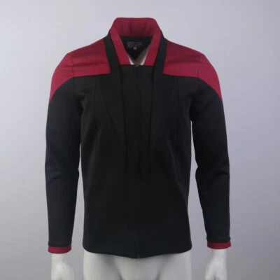For Picard 3 Red Geordi Gold Blue Dress Uniform Starfleet Jacket  Shirts Costume - Image 1 of 4