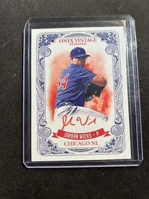 2021 Onyx Vintage Extended Red Ink Auto /25 Jordan Wicks #EAWI Auto - Image 1 of 2