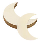 6.7"x2.4" Wooden Moon, 10 Pack Unfinished Wood Moon Blank Wooden Cutouts