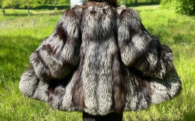 Chaqueta de zorro chaqueta de piel de zorro piel de zorro plateado para jacket fox Giacca en pelliccia Foto 1 de 4