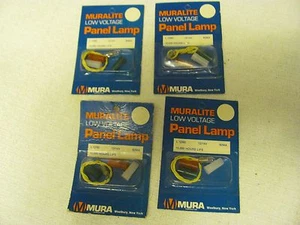 Lot Of 4 Vintage MURALITE Automotive LOW VOLTAGE PANEL LAMPS. L-12/60 12/14V.NOS - Picture 1 of 3