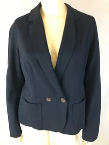 J. Jill Blazer S Stretch marine Zweireiher ungefüttert Viskose Nylon Elasthan schick - Bild 1 von 11
