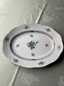 Herend Apponyi grün ovale Servierplatte - Bild 1 von 2