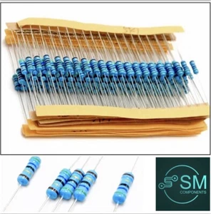 100PCS 10 Ohm 1/4W- 0.25W 1% Metal Film DIP Resistor - Pack of 100 - Picture 1 of 4
