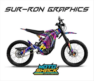 Oil Slick Graphics Kit for Sur-Ron Light Bee X Surron Wrap Sticker Vinyl pink - Picture 1 of 2