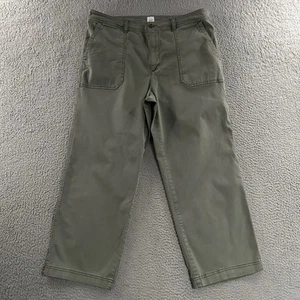 Gap Womens Pants Green Size 16 Girlfriend Khaki Mid Rise Stretch Cotton Blend - Picture 1 of 17