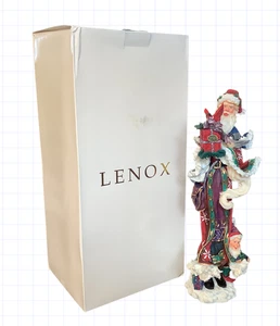 Lenox Yuletide Helpers 2001 Matita Babbo Natale 13,5" Figurina Vacanze Natale IOB - Foto 1 di 15