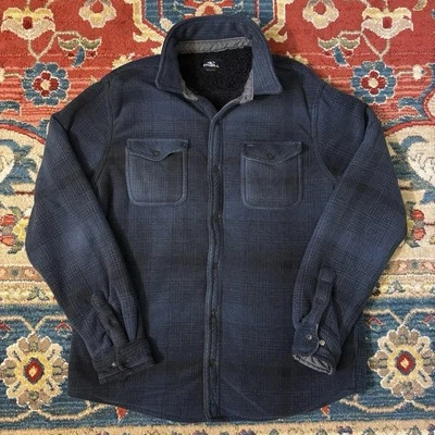 Chaqueta O’Neill Azul Y Negro Super Polar Abotonada Talla Grande Forrada Sherpa Foto 1 de 4