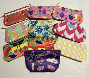 Lotto 10 Borse Trucco Clinique con Cerniera Vari Modelli Colori Nuove - Foto 1 di 2