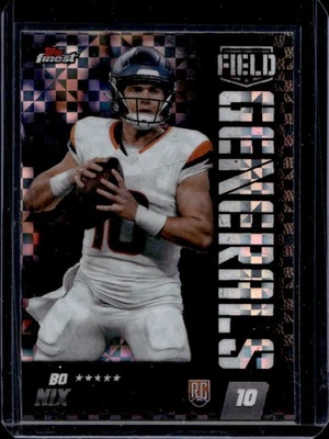 2024 Finest Bo Nix Field Generals RC Checkerboard Refractor #FG-21 Broncos - Image 1 of 2