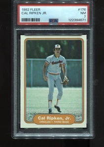 Cal Ripken Jr. Rookie 1982 Fleer #176 RC Card MLB Orioles PSA 7 NM - Bild 1 von 2