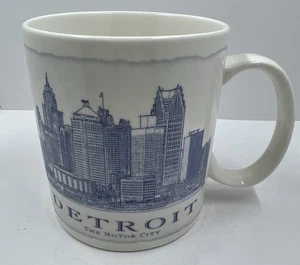 Starbucks Detroit Architecture Series 18 Oz Coffee Mug 2007 The Motor City - Picture 1 of 9