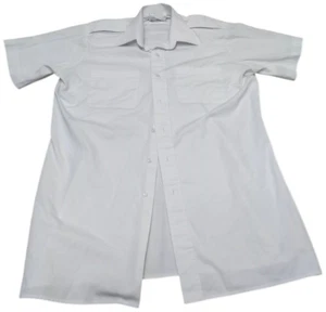 Shirt Short Sleeves White Mans Royal Navy RN Issue Uniform Shoulder Epaulettes - Picture 1 of 4