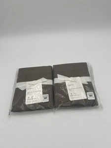 Pottery Barn Belgische Flachs Leinenbezüge Mokka - Standard - Mokka - 2er Set - Neu mit Etikett - Bild 1 von 5