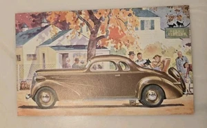Rare Vintage Chevrolet 1937 Sport Coupe Postcard Classic Dealer Beth's Kennels - Bild 1 von 2