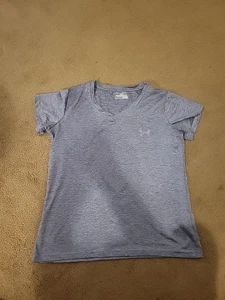 Under Armour Heat Gear Women’s Short Sleeve T-shirt - Size Small - Gray - Loose - Picture 1 of 4
