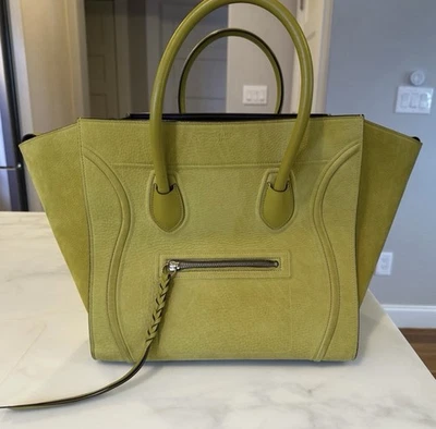 Celine Phantom Bag Suede Leather RARE Olive Green Medium - Image 1 of 4