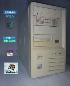 ASUS P5A - STATION GAME 1997 - AMD K6 - AGP ASUS V300C - YAMAHA XG - WIN 98 - Foto 1 di 22