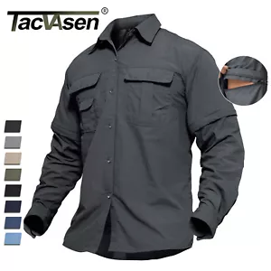 Mens Breathable Quick Dry Shirt Long Short Sleeve Shirt Outdoor Casual Work Tops - Picture 1 of 69