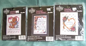3 Gallery of Stitches Bucilla Counted Cross Stitch Kits Unopened - Picture 1 of 1