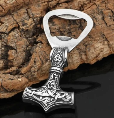 Celtic Alloy Thor's Hammer Bottle Opener - Image 1 of 3