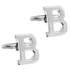 Uppercase Letter "B" Cuff Links Alphabet Theme Cufflinks Capital Letter Cufflink - Picture 1 of 3