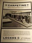 Tv1 Ephemera 1963 Advert Lockes Of Colchester Carpets