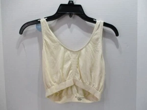 Bali Sports Bra Womens XL Ivory Wireless Pullover Solid Nylon Comfort Fit New - Picture 1 of 10