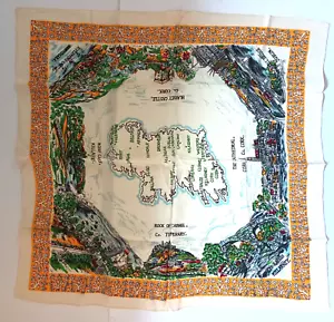 Sciarpa vintage punti di riferimento dell'Irlanda 27"x 28" quadrata - Foto 1 di 8