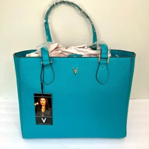Vanessa Williams Peacock Blue Lush Large Tote Purse 11 x 13 x 6 New with tag - Picture 1 of 8
