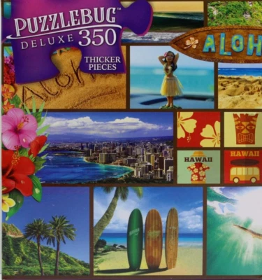 350 Pieces Jigsaw Puzzle Hawaiian Paradise 20 X 12 Puzzlebug Deluxe - Image 1 of 3