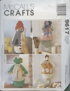 McCall's 9617 Sewing Pattern for Four Styles of Clutter Keepers Sue Snowman - Picture 1 of 2