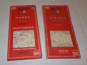 2 neumáticos Michelin mapas franceses Marruecos (Marruecos) y África años 40 - Imagen 1 de 12