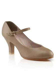 Capezio 656 Leather Character Shoe Theatrical Footlight 3" Heel New Yorker Tan - Picture 1 of 1
