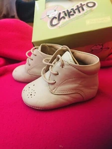 Chikitto Baby Toddler Leather Oxfords Light Beige New size 1 - Picture 1 of 8