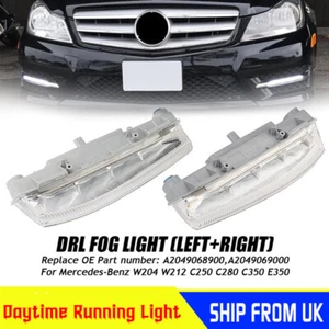 1Pair Front DRL Fog Light Lamp For Mercedes-Benz W204/W212 C250 C280 C350 E350 - Picture 1 of 8